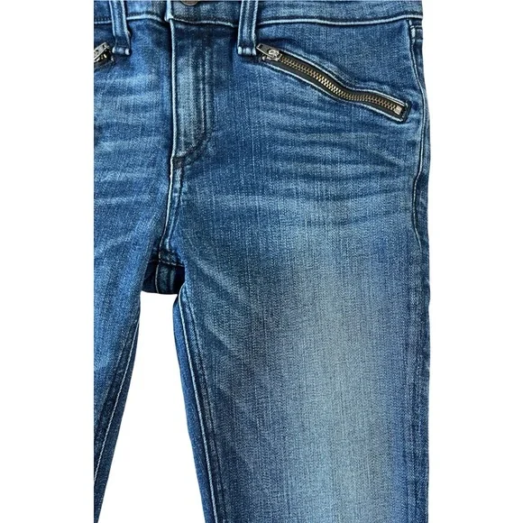 Rag & Bone Skinny Ankle Jeans, Zipper Detail, Stretch, Medium Wash - Size 26 - Picture 12 of 16
